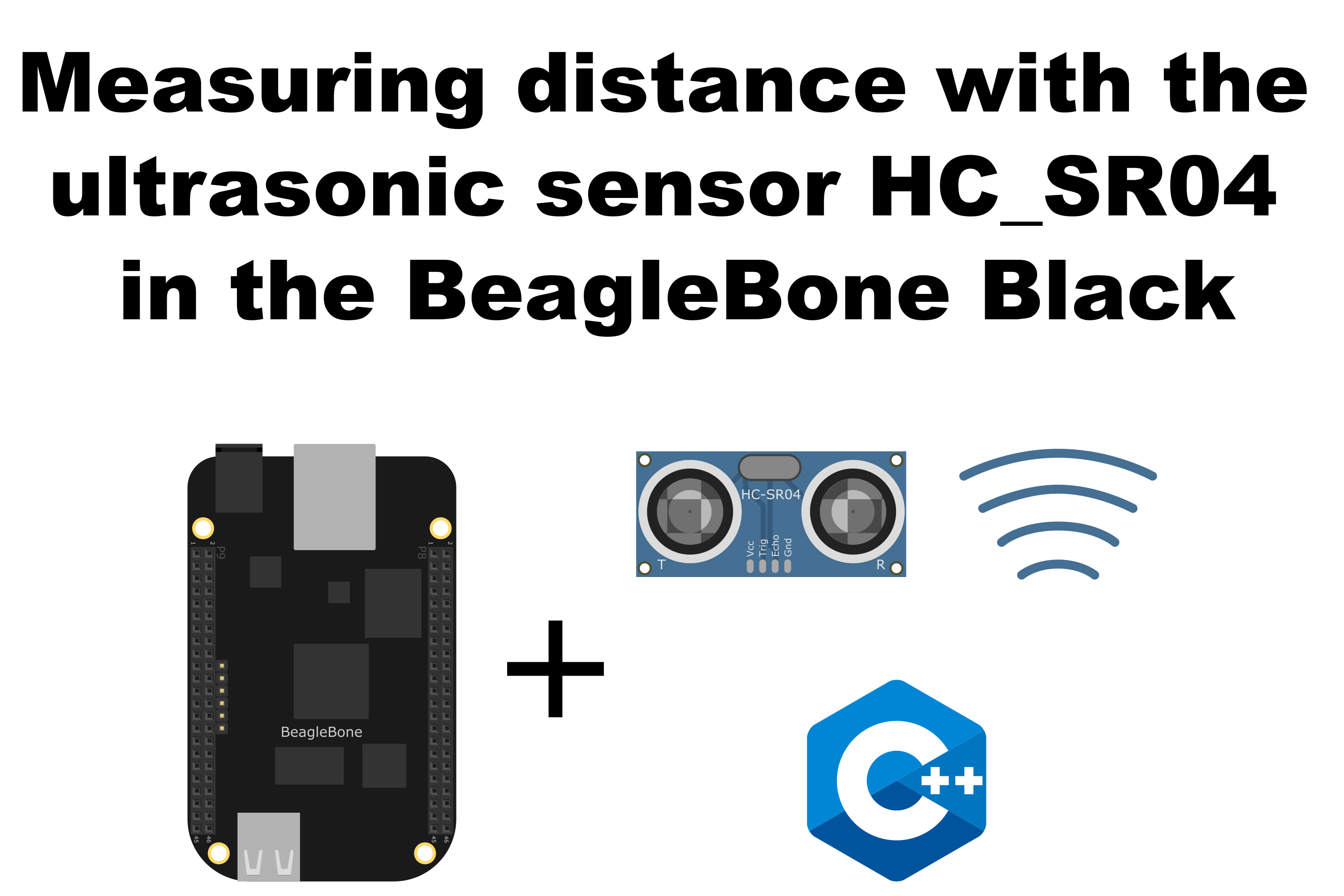 Measuring distance with the ultrasonic sensor HC_SR04 in the BeagleBone Black