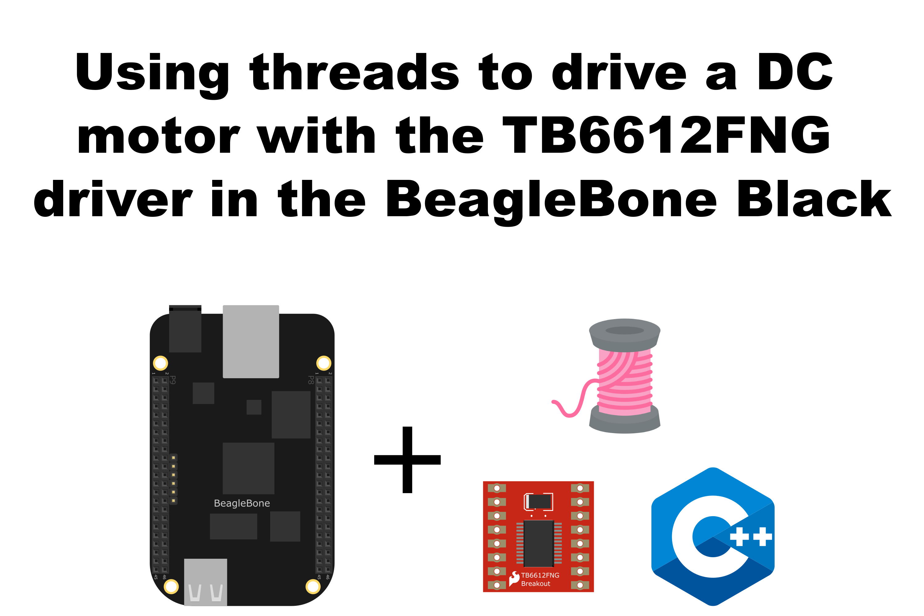 Using threads to drive a DC motor with the TB6612FNG driver in the BeagleBone Black