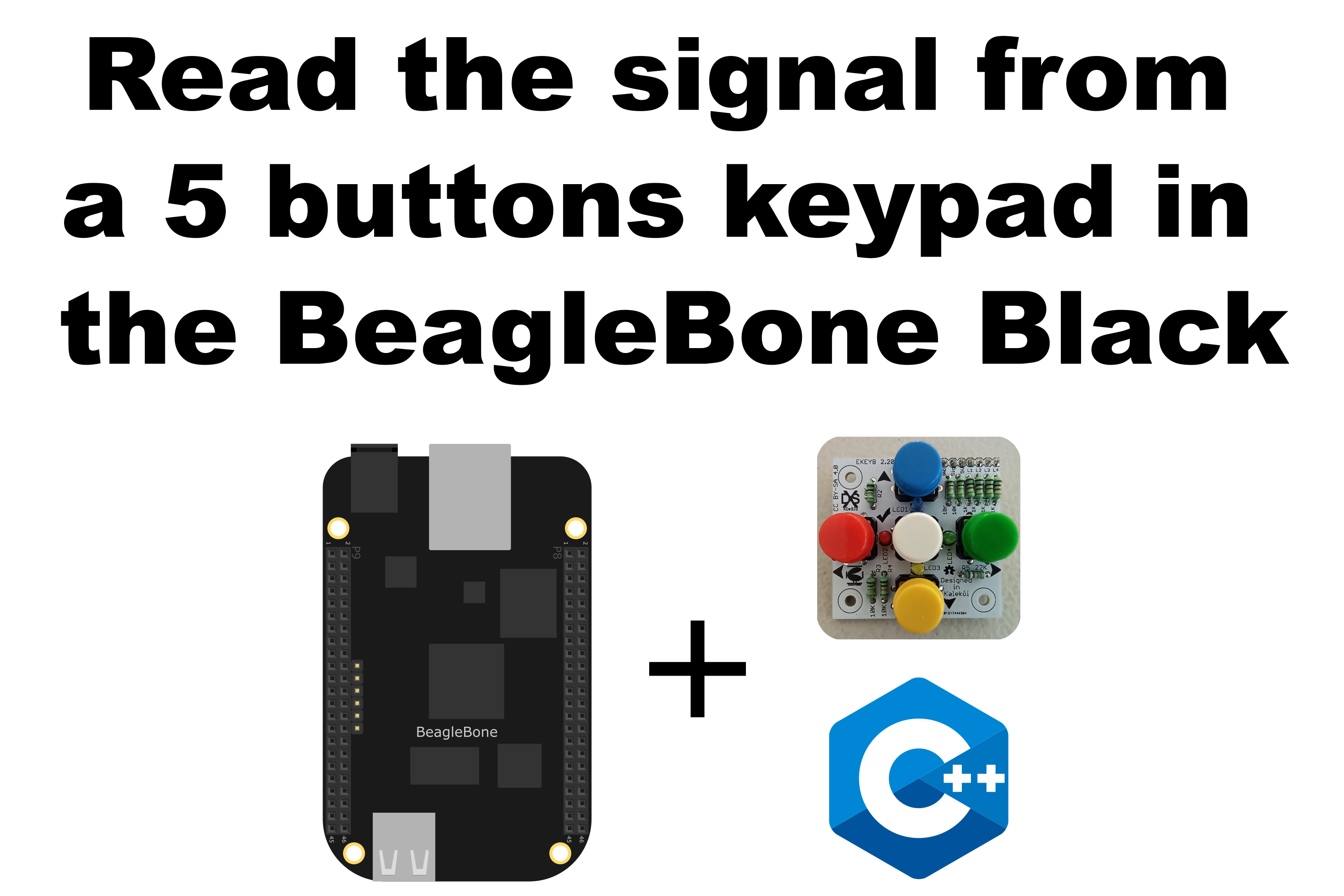 Read the signal from a 5 buttons keypad in the BeagleBone Black