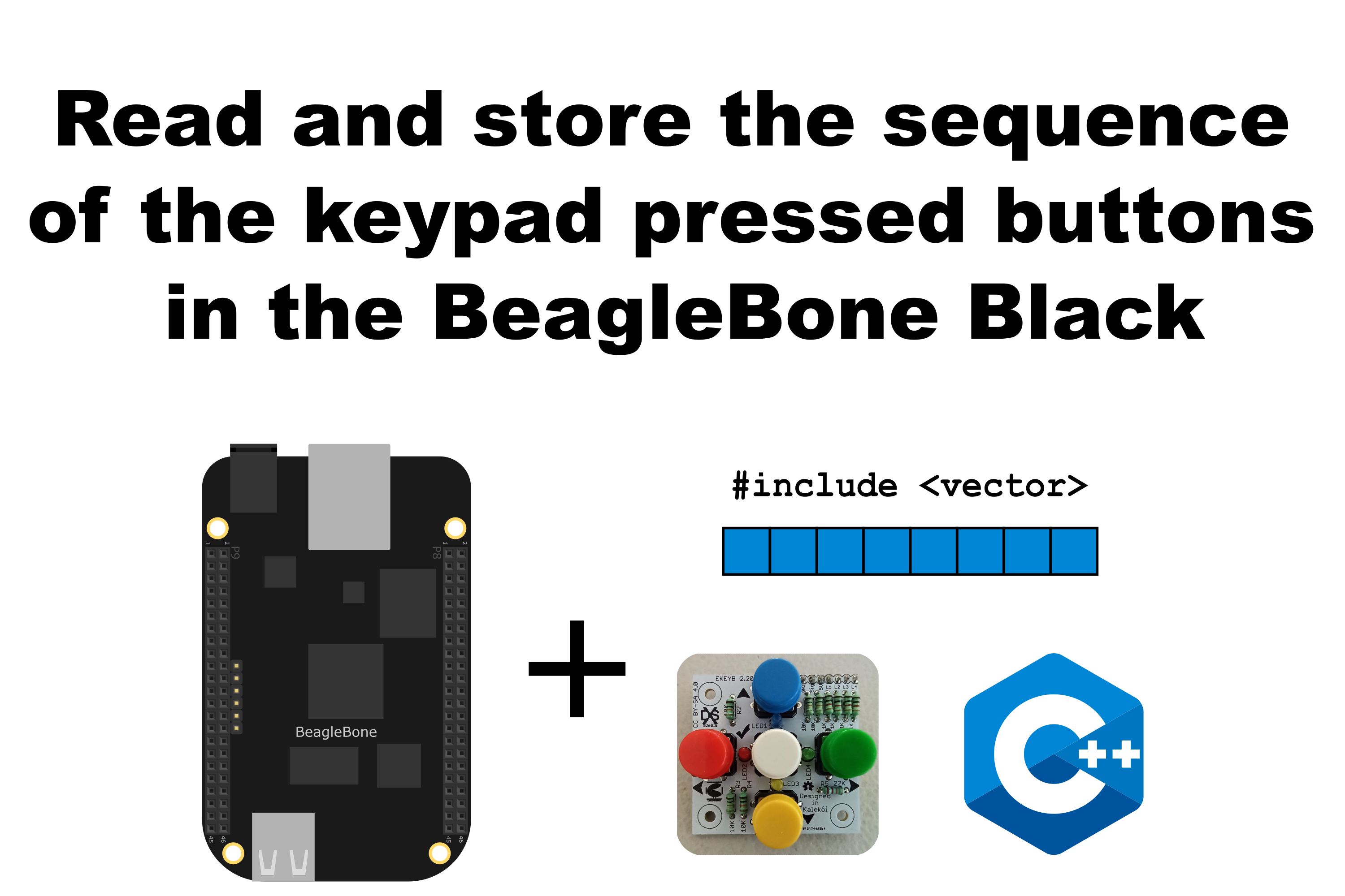 Read and store the sequence of the keypad pressed buttons in the BeagleBone Black