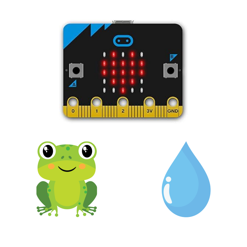 Interactive Frog and Water Game for Two Players Using Micro:bit